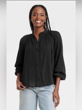 Universal Thread Baloon Sleeve Lace Blouse NWT Size L